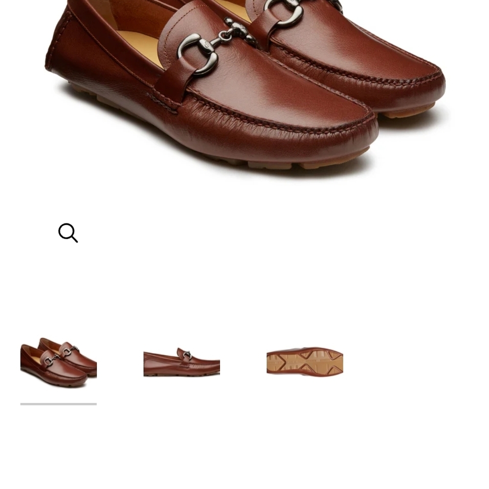 JP PIERRE Leather Drivers Mocasine tipo driver con hebilla para caballero brandy